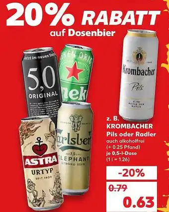 Kaufland Z.b Krombacher Pils Oder Radler Angebot