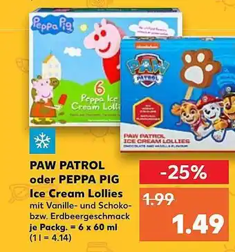 Kaufland Paw Patrol Oder Peppa Pig Ice Cream Lollies Angebot