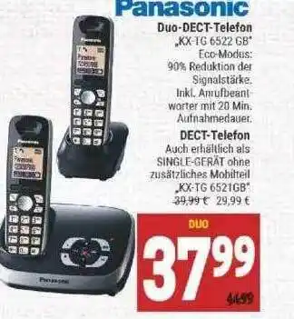 Marktkauf Panasonic Duo-dect-telefon, Dect-telefon Angebot