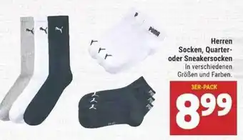 Marktkauf Puma Herren Socken, Quarter-, Sneakersocken Angebot