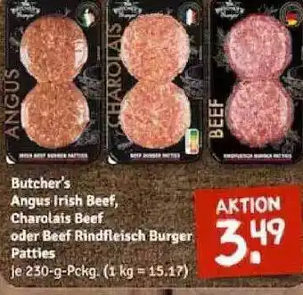 nahkauf Butcher's Angus Irish Beef Charolais Beef Oder Beef Rindfleisch Burger Patties Angebot