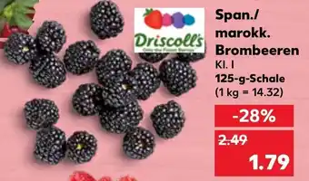 Kaufland Span./marokk.Brombeeren 125-g-Schale Angebot