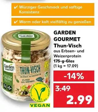 Kaufland Garden Gourmet Thun Visch 175 g Glas Angebot