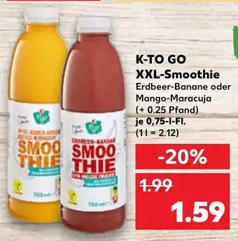 Kaufland K to Go XXL Smoothie 0,75 L-Fl. Angebot