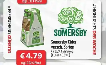 Getränkehaus Somersby Cider Verschiedene Sorten Angebot