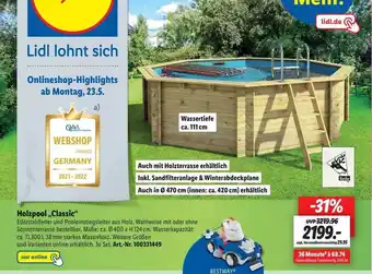 Lidl Holzpool „classic“ Angebot