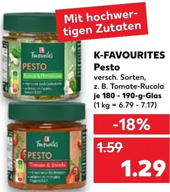 Kaufland K-Favourites Pesto 180-190 g Glas Angebot