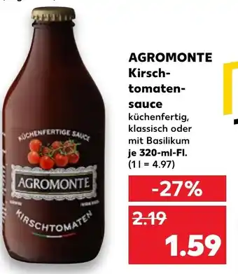 Kaufland Agromonte Kirschtomatensauce 320 ml Fl. Angebot