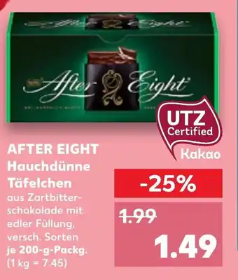 Kaufland After Eight Hauchdünne Täfelchen 200 g Packg. Angebot