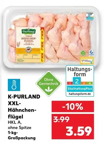 Kaufland K-Purland XXL Hähnchenflügel 1 kg Großpackung Angebot