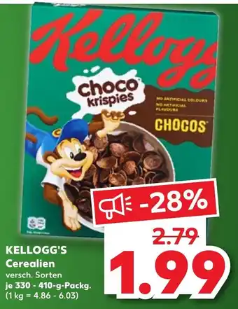 Kaufland Kellogg's Cerealien 330-410 g Packg. Angebot