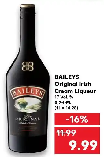 Kaufland Baileys Original Irish Cream Liqueur 0,7 L-Fl. Angebot