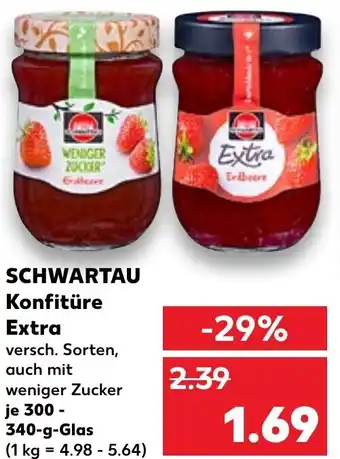 Kaufland Schwartau Konfitüre Extra 300-340 g Glas Angebot