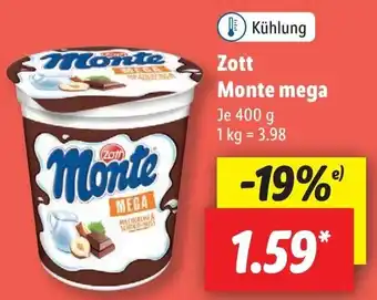 Lidl Zott Monte mega 400 g Angebot