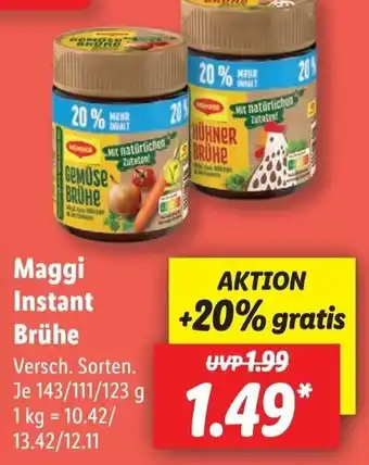 Lidl Maggi Instant Brühe 143/111/123 g Angebot