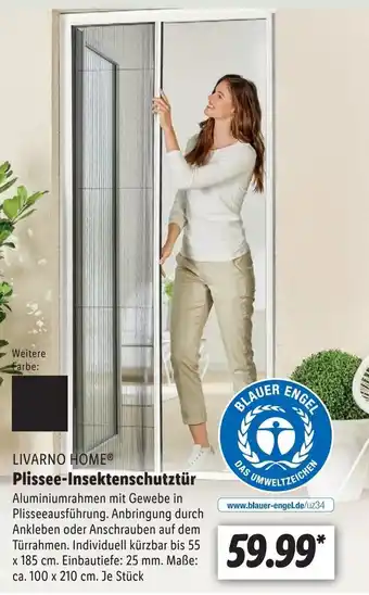 Lidl Livarno Home Plissee Insektenschutztür Angebot