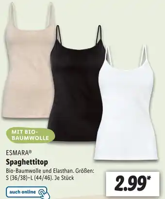 Lidl Esmara Spaghettitop Angebot