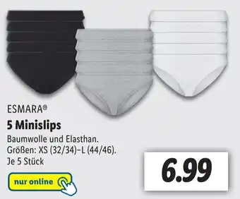 Lidl Esmara 5 Minislips Angebot