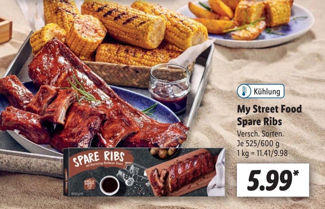 My Street Food Spare Ribs 525/600 g Angebot bei Lidl