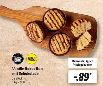 Lidl Vanille Kokos Bun mit Schokolade Angebot