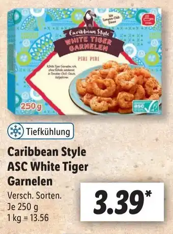 Lidl Caribbean Style ASC White Tiger Garnelen 250 g Angebot