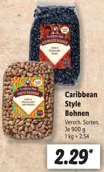 Lidl Caribbean Style Bohnen 900 g Angebot