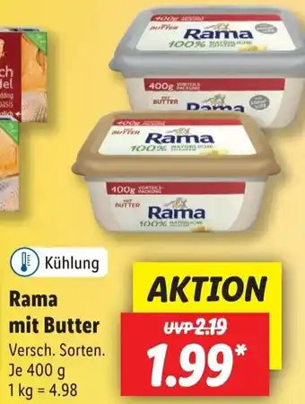 Lidl Rama mit Butter 400 g Angebot