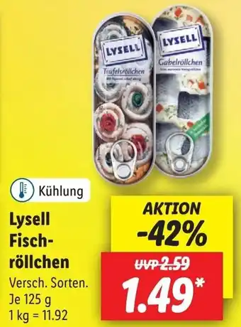 Lidl Lysell Fischröllchen 125 g Angebot