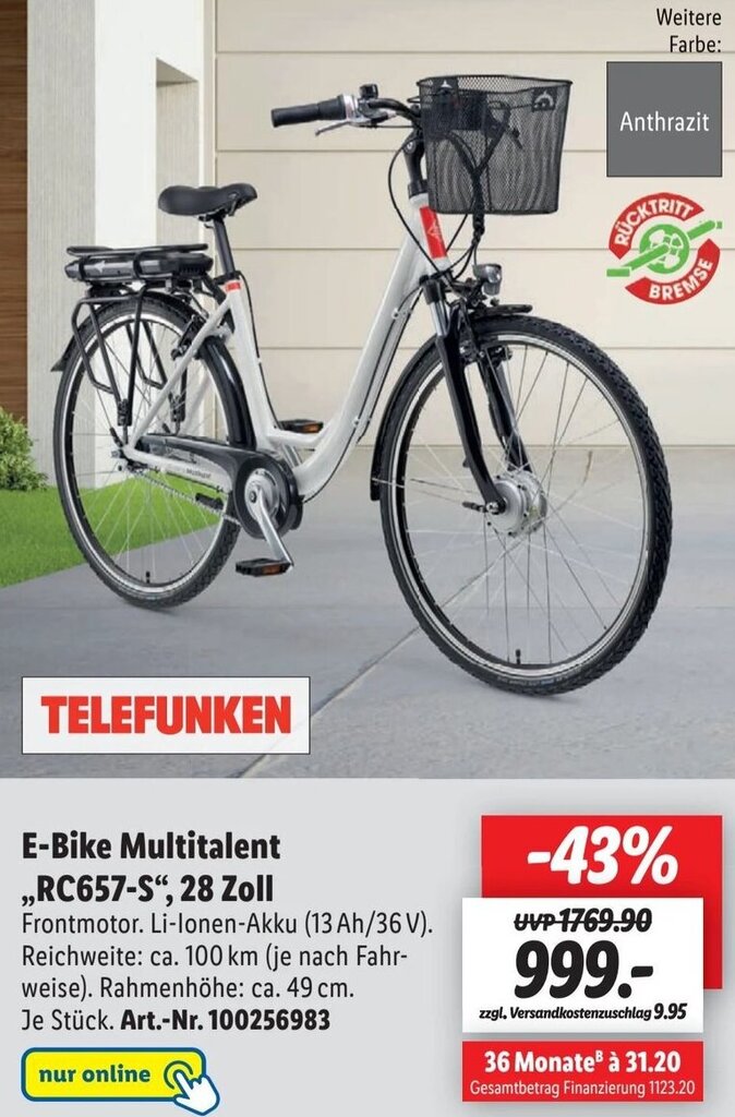 Telefunken Multitalent Rc657 S E Bike