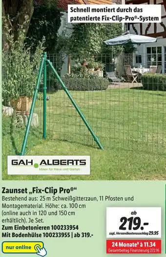 Lidl Gah Alberts Zaunset ,,Fix Clip Pro" Angebot