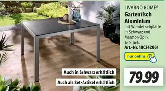 Lidl Livarno Home Gartentisch Aluminium Angebot