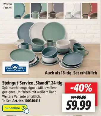 Lidl Steingut Service ,,Skandi" 24-tlg. Angebot