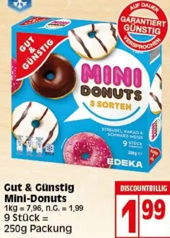 Elli Markt Gut & Günstig Mini Donuts 250g Packung Angebot