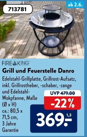 Aldi Süd FIRE KING Grill und Feuerstelle Danro Angebot