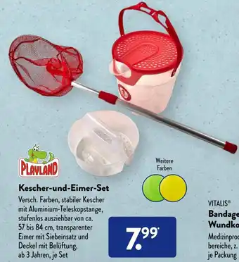 Aldi Süd PLAYLAND Kescher-und-Eimer-Set Angebot