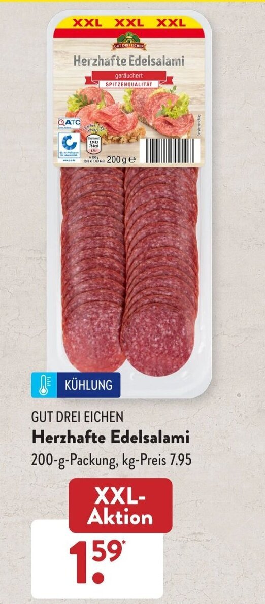 Gut Drei Eichen Herzhafte Edelsalami 200g Angebot bei Aldi Süd