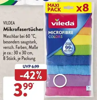 Aldi Süd VILDEA Mikrofasertucher 8 st Angebot