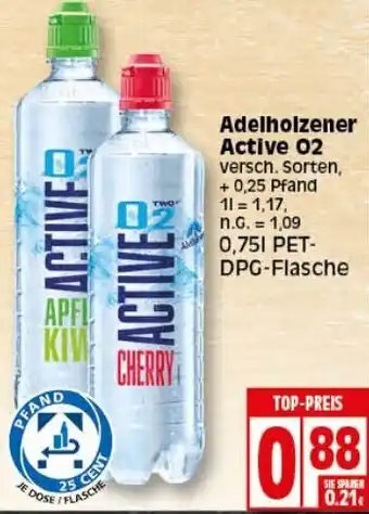 Elli Markt Adelholzener Active O2 , 0,75L PET DPG Flasche Angebot