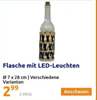 Action Flasche mit LED Leuchten Angebot