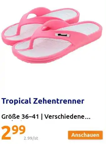 Action Tropical Zehentrenner Größe 36-41 Angebot