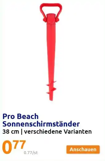 Action Pro Beach Sonnenschirmständer 38 cm Angebot