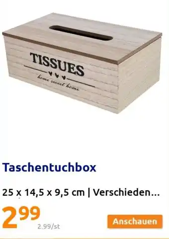 Action Taschentuchbox 25 x 14 x 9,5 cm Angebot