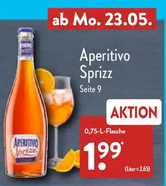 Aldi Nord Aperitivo Sprizz 0,75-L-Flasche Angebot