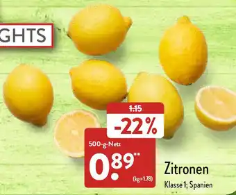 Aldi Nord Zitronen 500-g-Netz Angebot