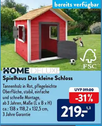 Aldi Nord Home Deluxe Spielhaus Das kleine Schloss ca.: 138 x 118,2 x 132,5 cm Angebot