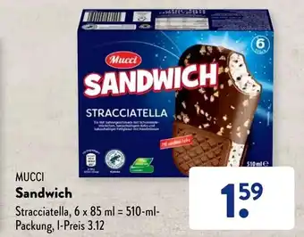 Aldi Süd Mucci Sandwich 6*85ml Angebot