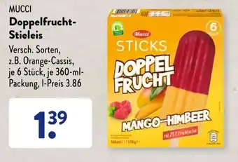 Aldi Süd Mucci Doppelfrucht-Stieleis 6st Angebot