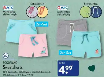 Aldi Nord Pocopiano Sweatshorts 2er Set Angebot