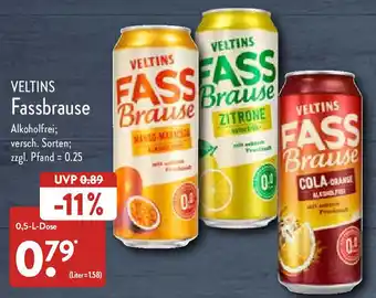 Aldi Nord Veltins Fassbrause 0,5L Dose Angebot