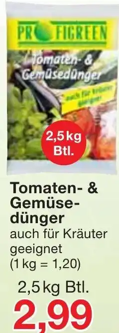 Jawoll Tomaten & Gemüsedünger 2,5kg Angebot